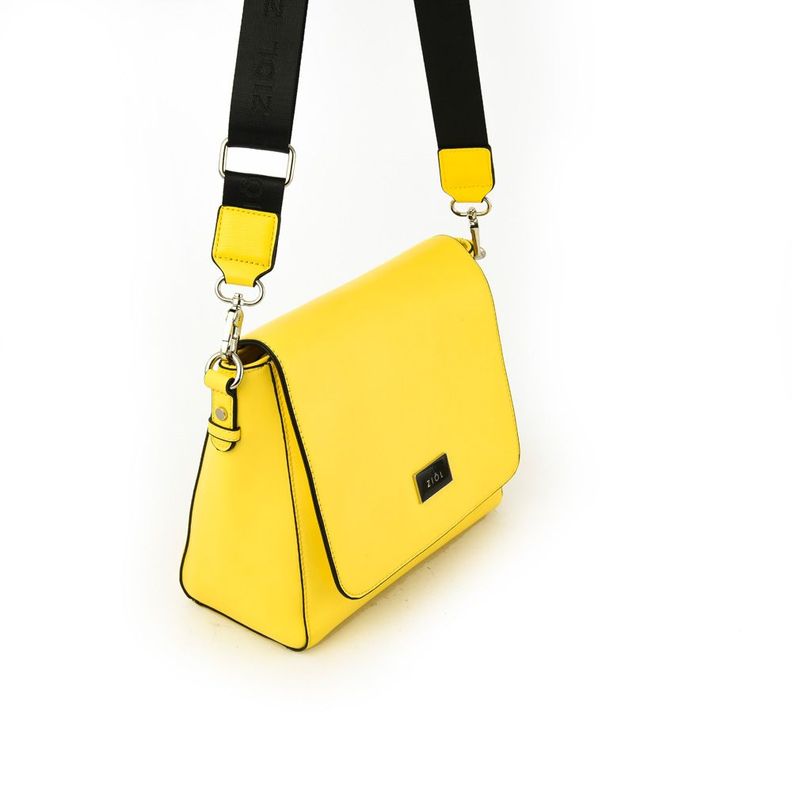 Cartera bandolera con tapa mediana aydin amarillo-3