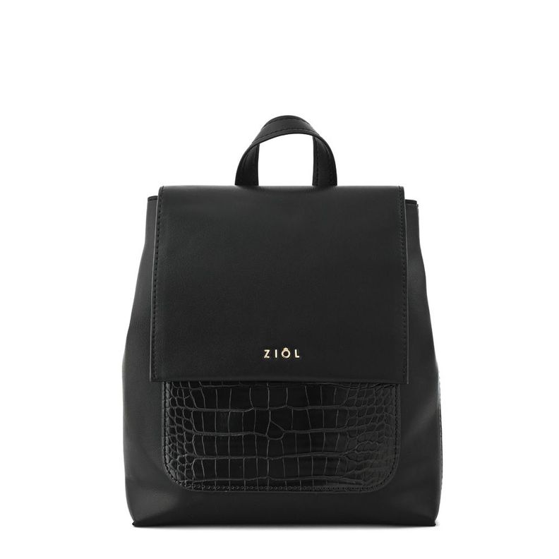 Mochila con tapa callie mediana negro