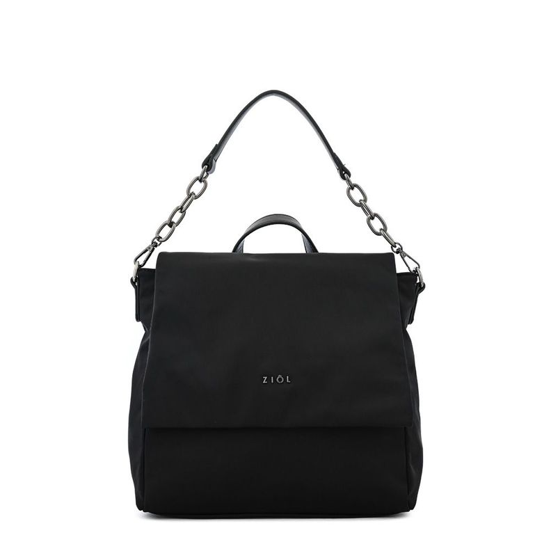 Mochila con tapa nydia pequena negro especial