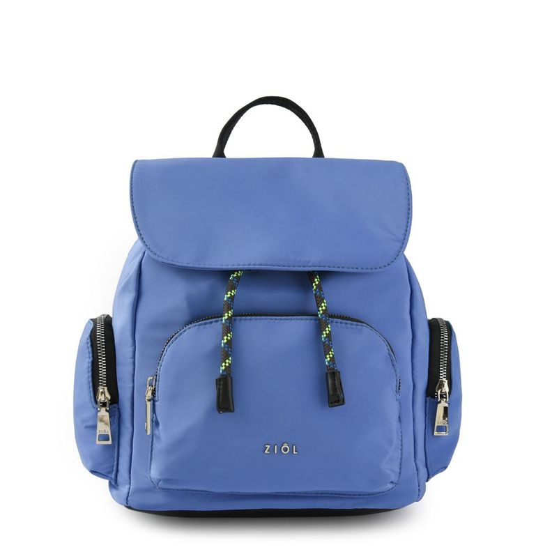 Mochila con tapa simone mediano denim Azul