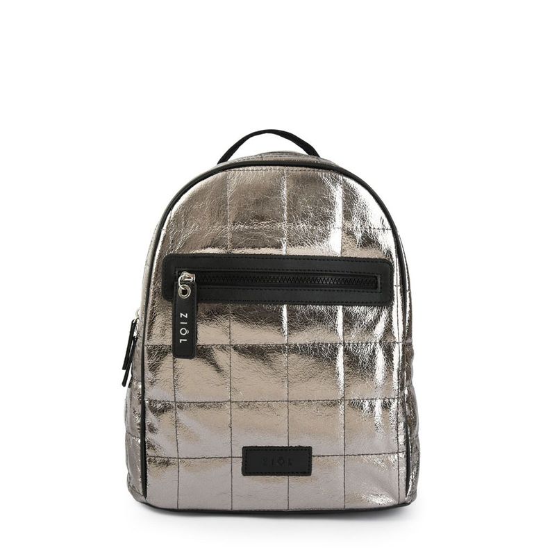 Mochila mediana vanilla plateado oscuro-0