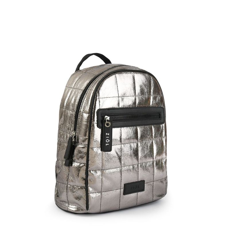 Mochila mediana vanilla plateado oscuro-1