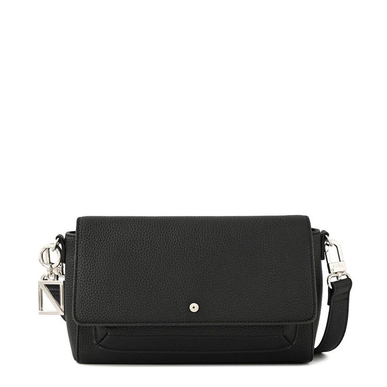 Cartera bandolera con tapa indara pequena negro especial