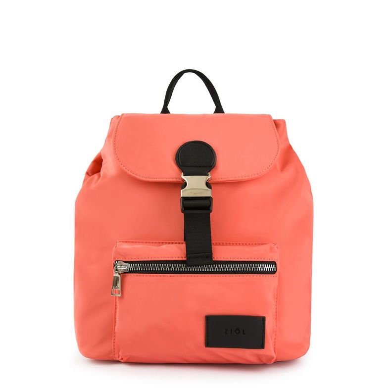 Mochila con tapa mediana amara coral-0