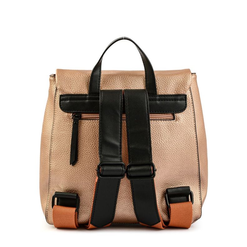 Mochila con tapa mediana charlize cobre-2