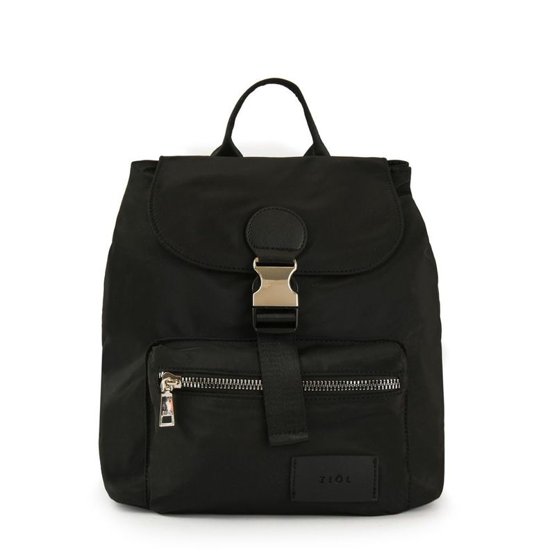 Mochila con tapa amara mediana negro