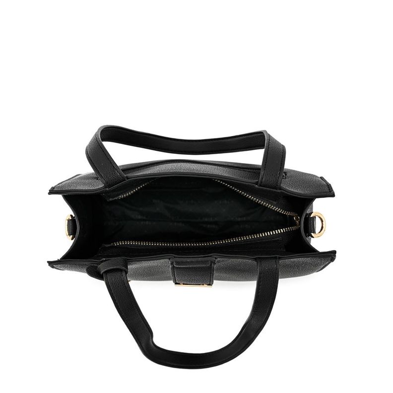 Cartera dos asas mediana creta negro-3