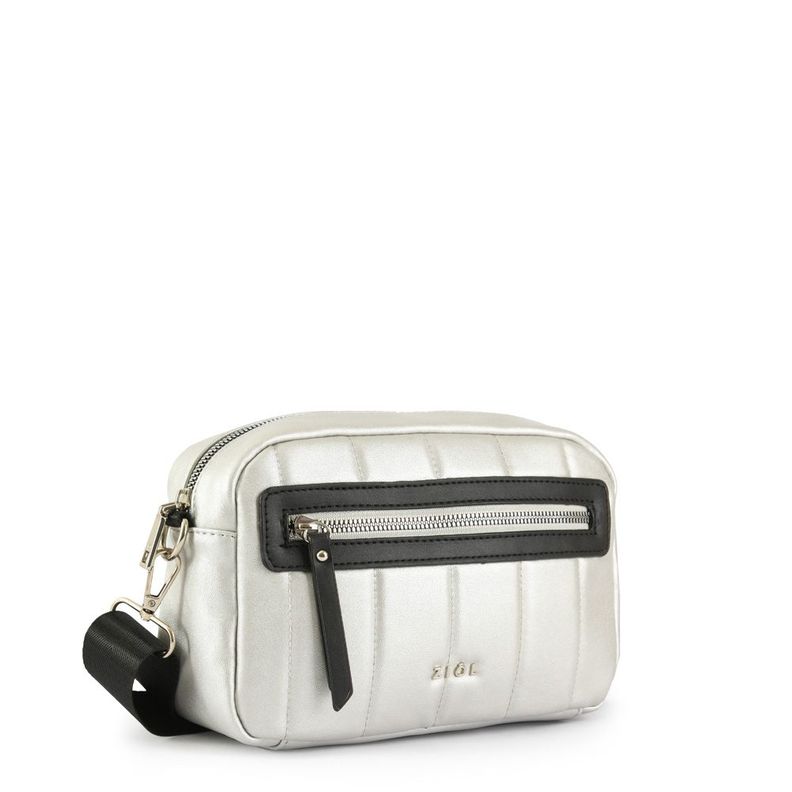 Cartera bandolera mediana tami plateado-1