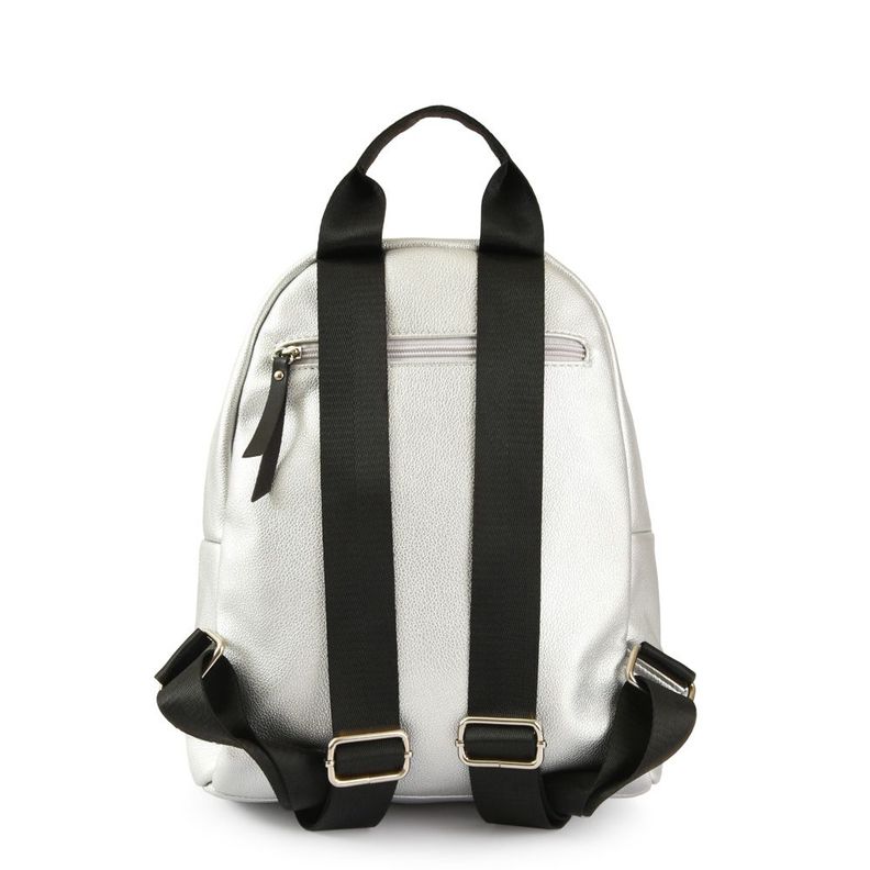 Mochila mediana ina plateado-2