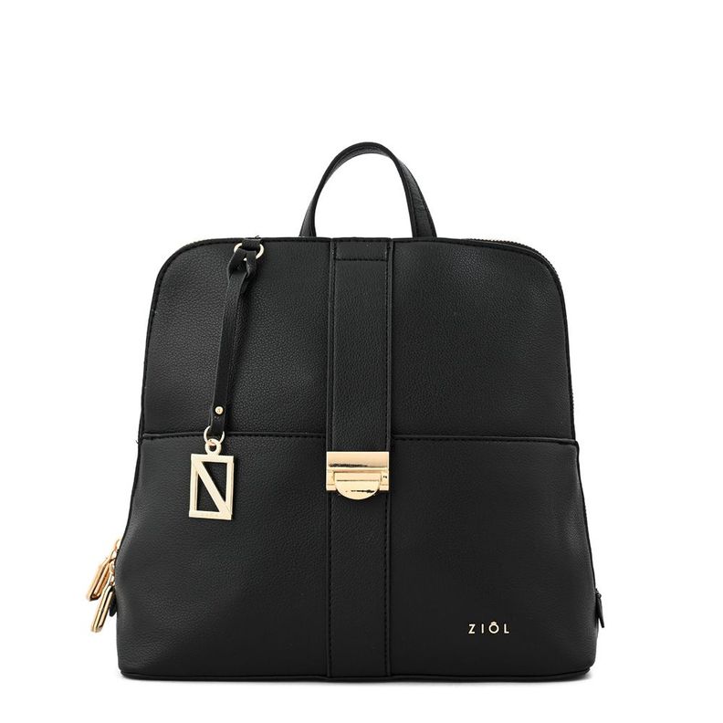 Mochila mediana creta negro-0