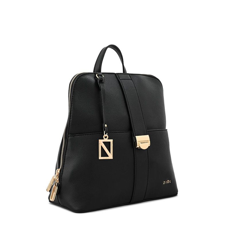 Mochila mediana creta negro-1