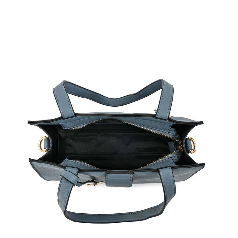 Cartera dos asas mediana creta denim-3
