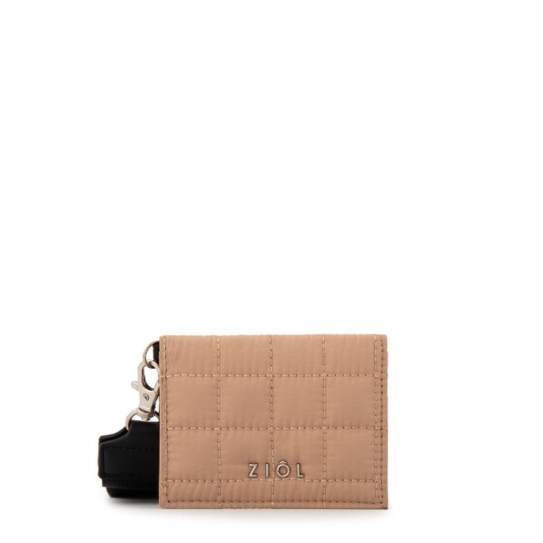 Tarjetero rectangular nacha pequena beige