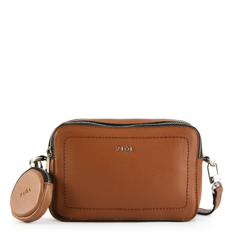 Cartera bandolera pequeña iskra café-0