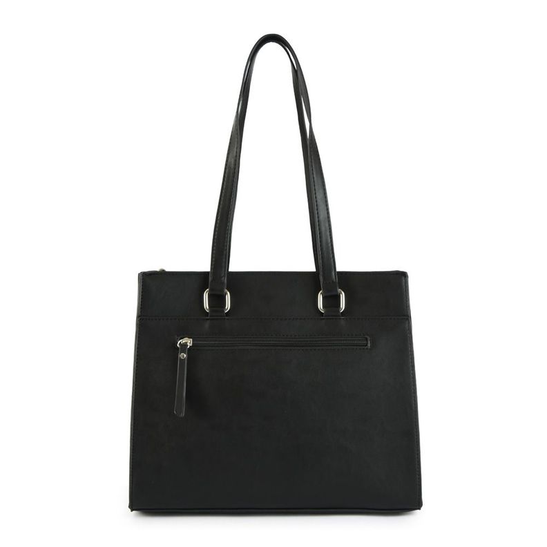 Cartera dos asas tres divisiones mediana inisa negro-2