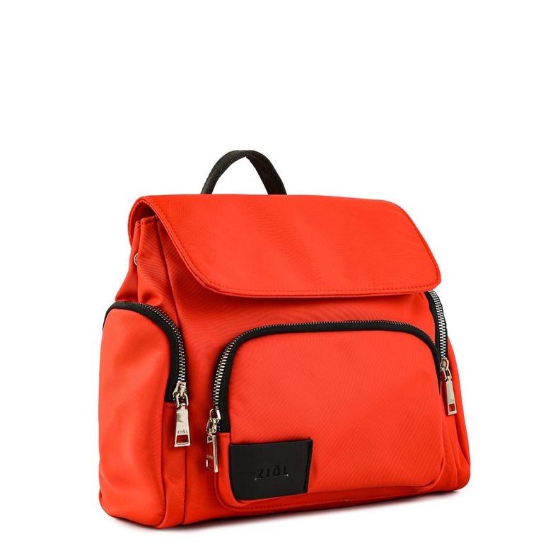Mochila con tapa mediana maciel rojo tomate-1