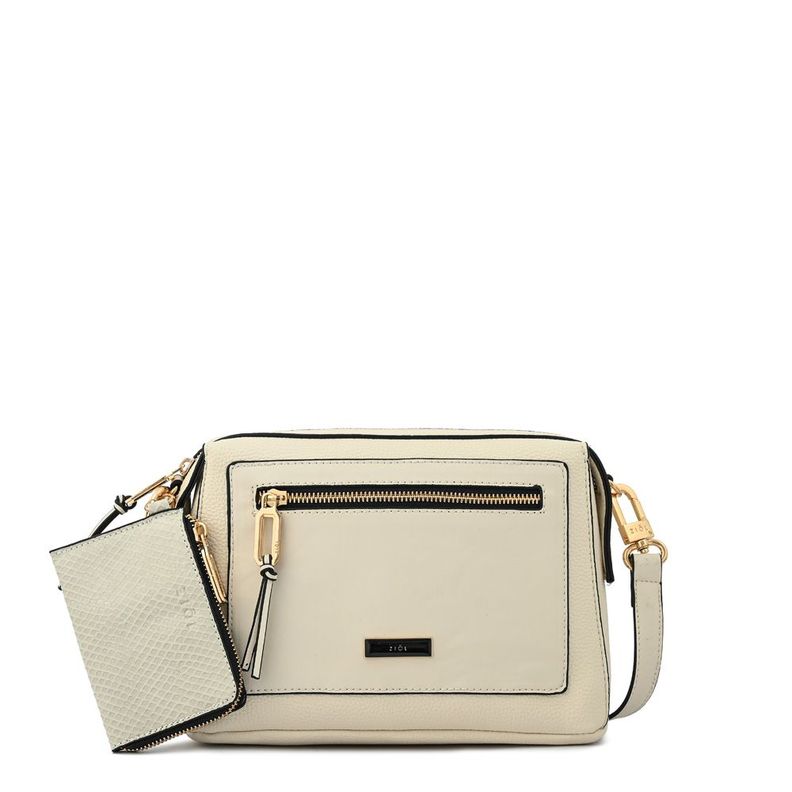Cartera bandolera mediana zia blanco crudo-0
