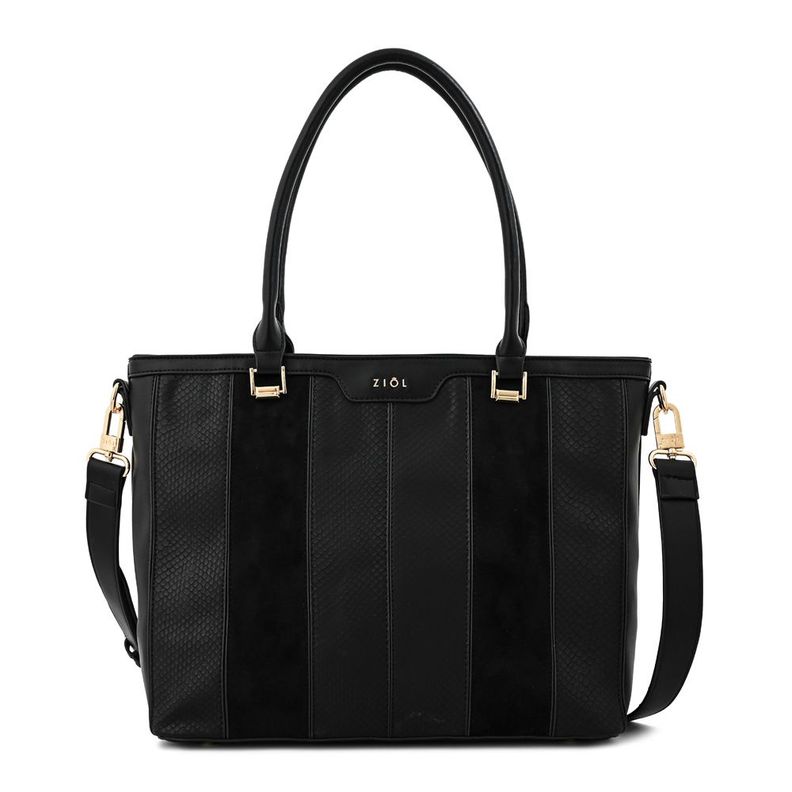 Cartera dos asas porta notebook grande bony negro-0