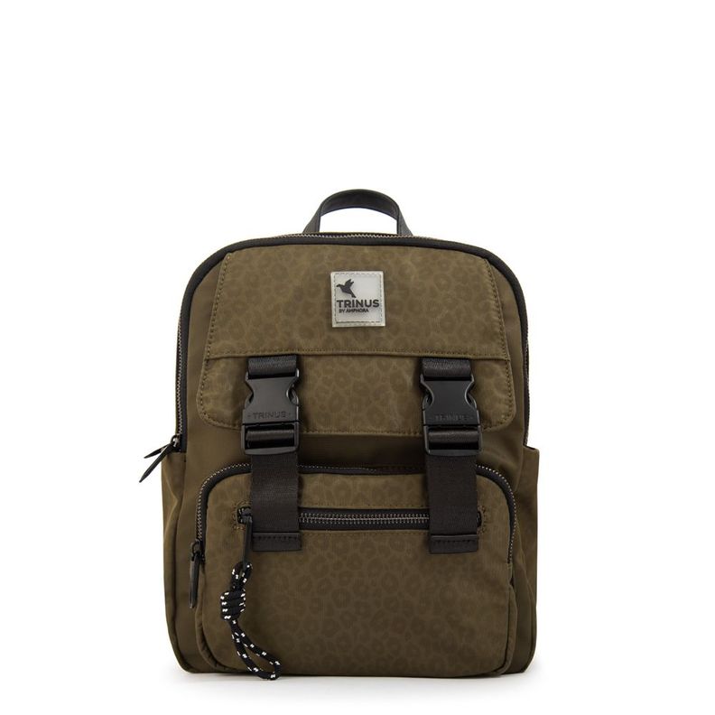 Mochila college mediana verde oliva Verde Olivo