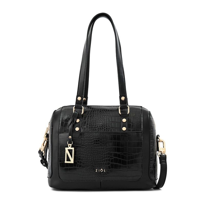Cartera dos asas baul mediana sully negro-0