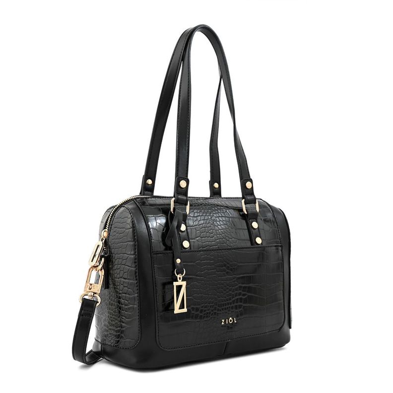 Cartera dos asas baul mediana sully negro-1