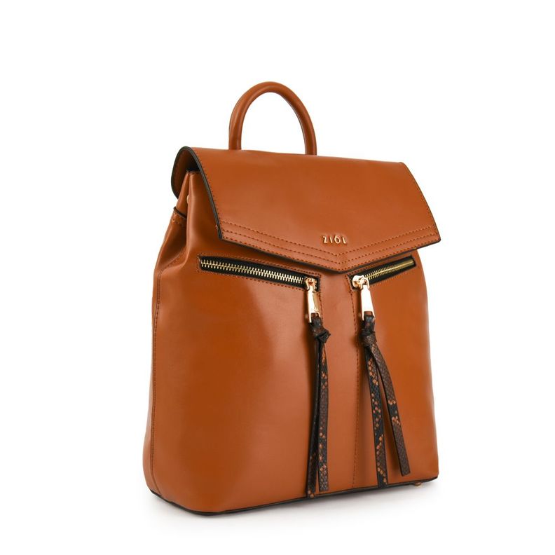 Mochila con tapa pequeña alanis camel-1