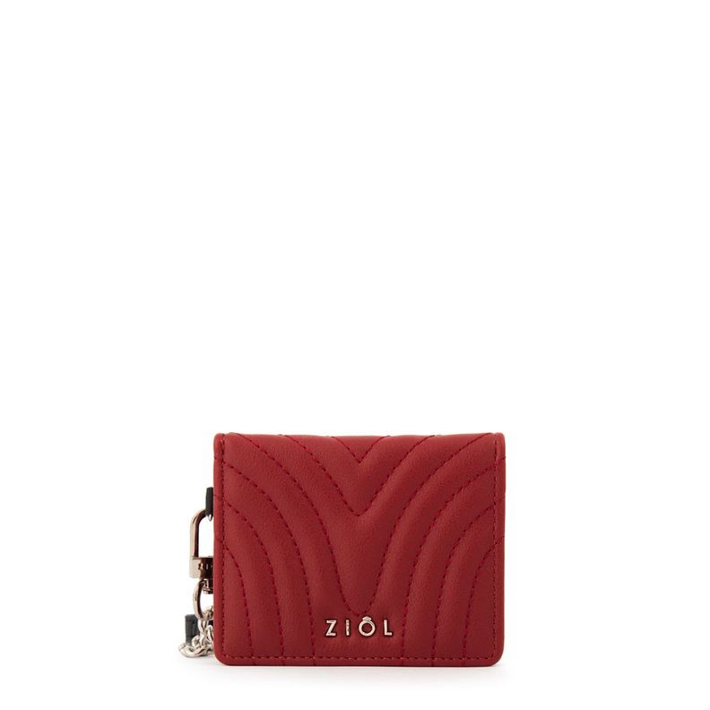 Tarjetero rectangular shanon pequeña rojo