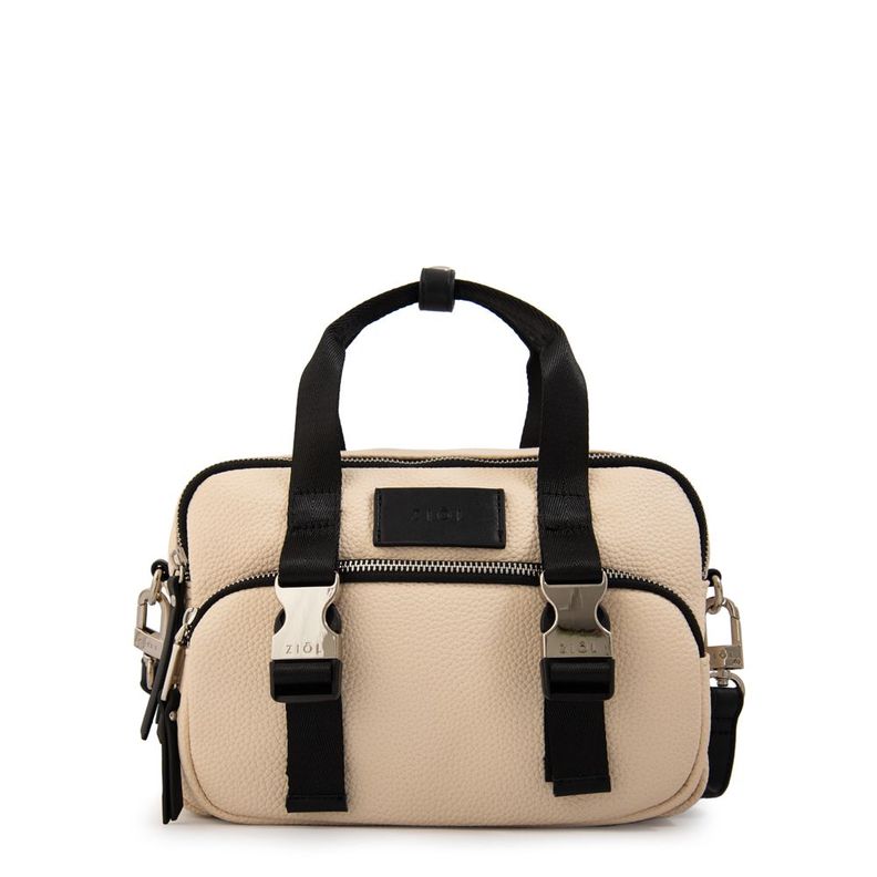 Cartera bandolera dorina mediana blanco crudo