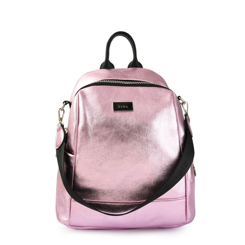 Mochila mediana magni rosa metalico-0