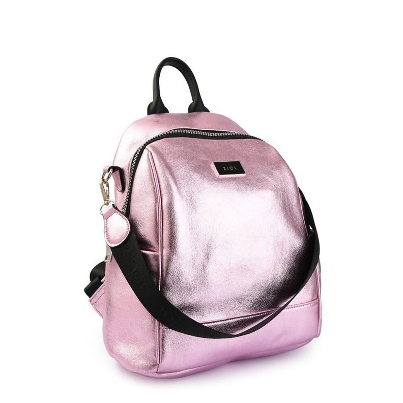 Mochila mediana magni rosa metalico-1