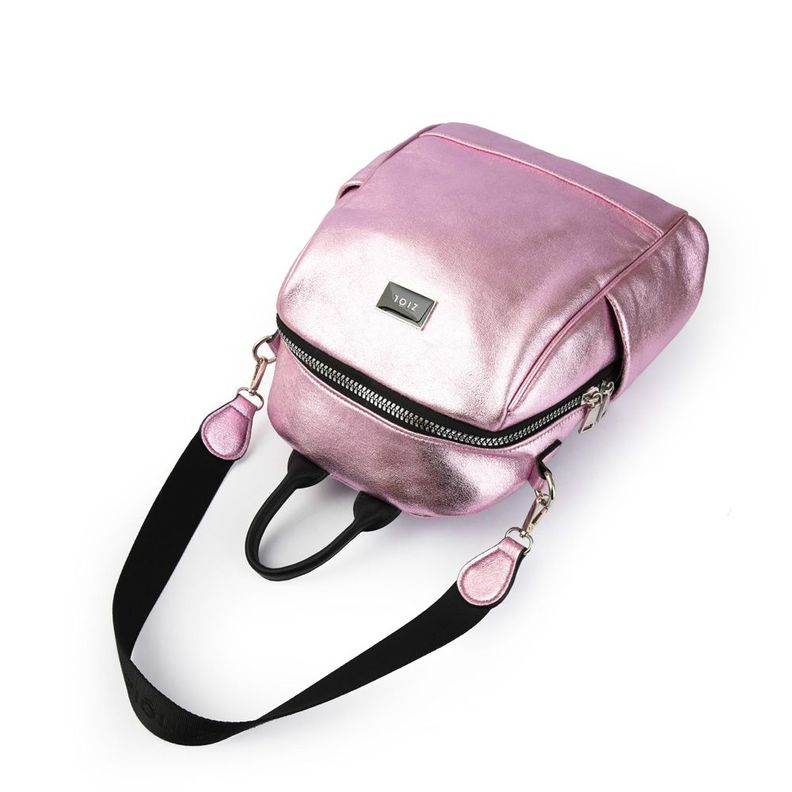 Mochila mediana magni rosa metalico-3