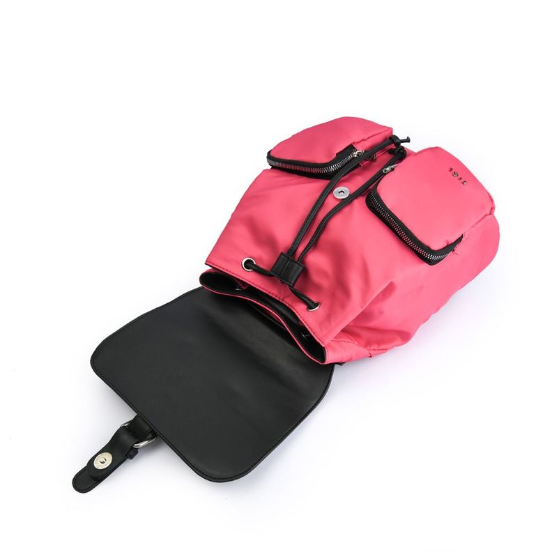 Mochila con tapa mediana minzip fucsia-3