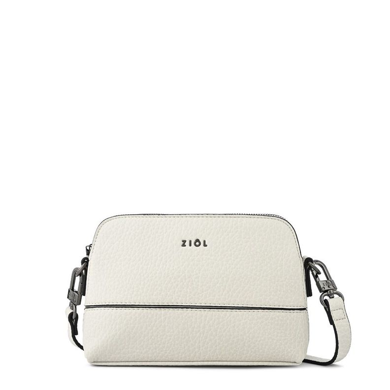 Cartera bandolera pequeña yara blanco crudo-0