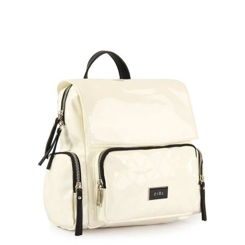 Mochila con tapa pequeña mila blanco-1