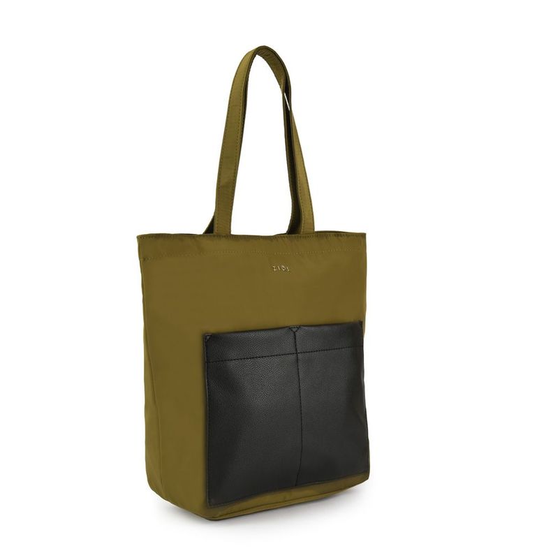 Cartera dos asas shopping grande lilen verde oliva-1