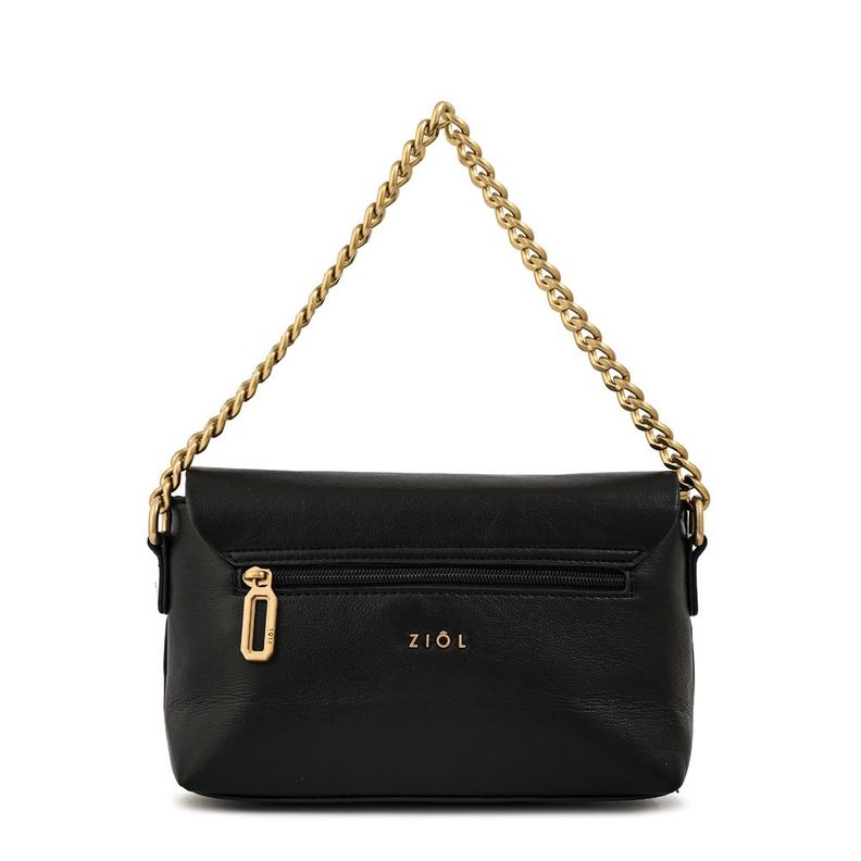 Cartera bandolera con tapa pequeña dorotea negro-2