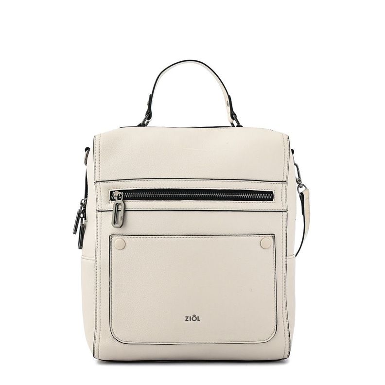 Mochila mediana mariene blanco crudo-0