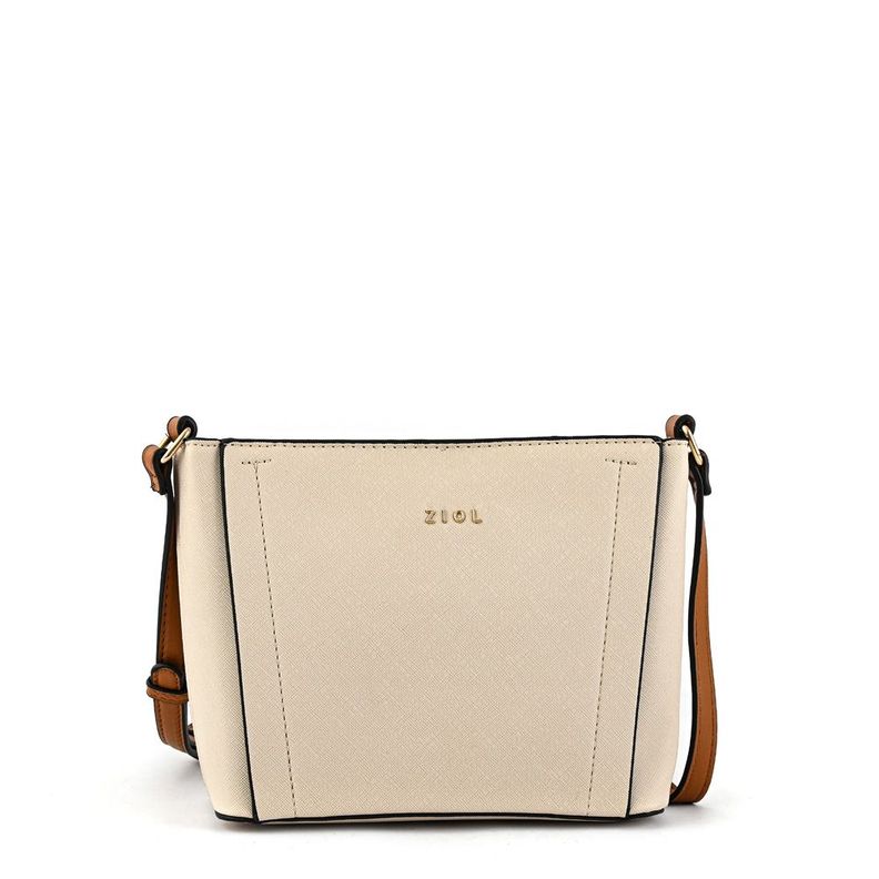 Cartera bandolera mediana uma blanco crudo-0