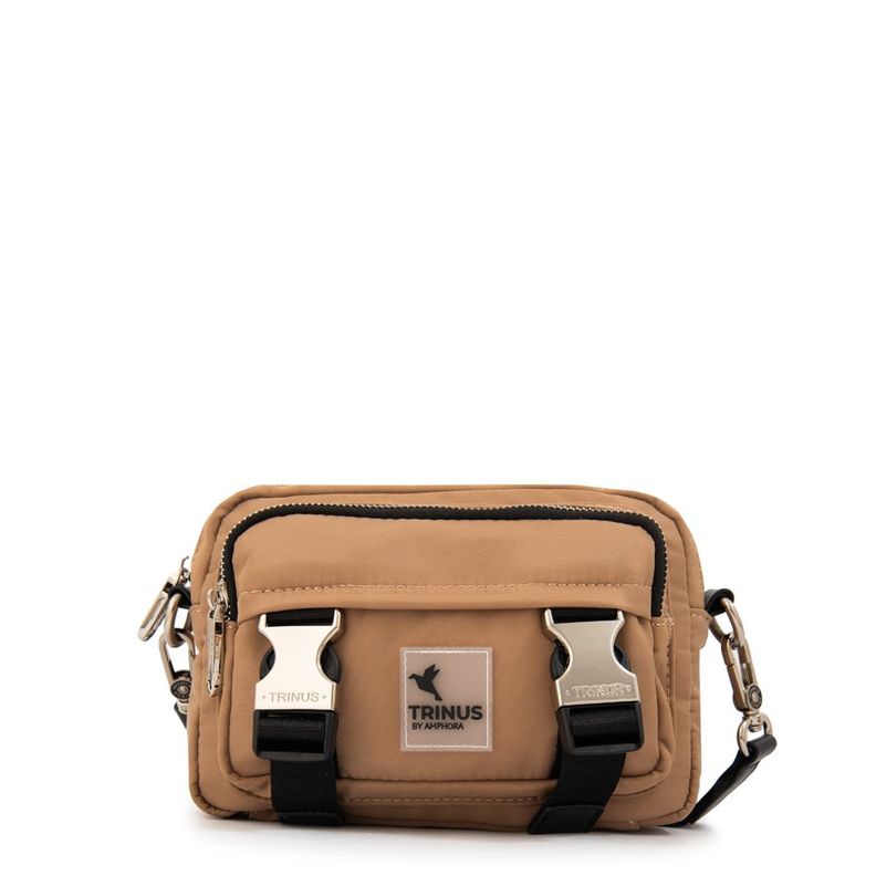 Cartera Bandolera mediana gina beige oscuro