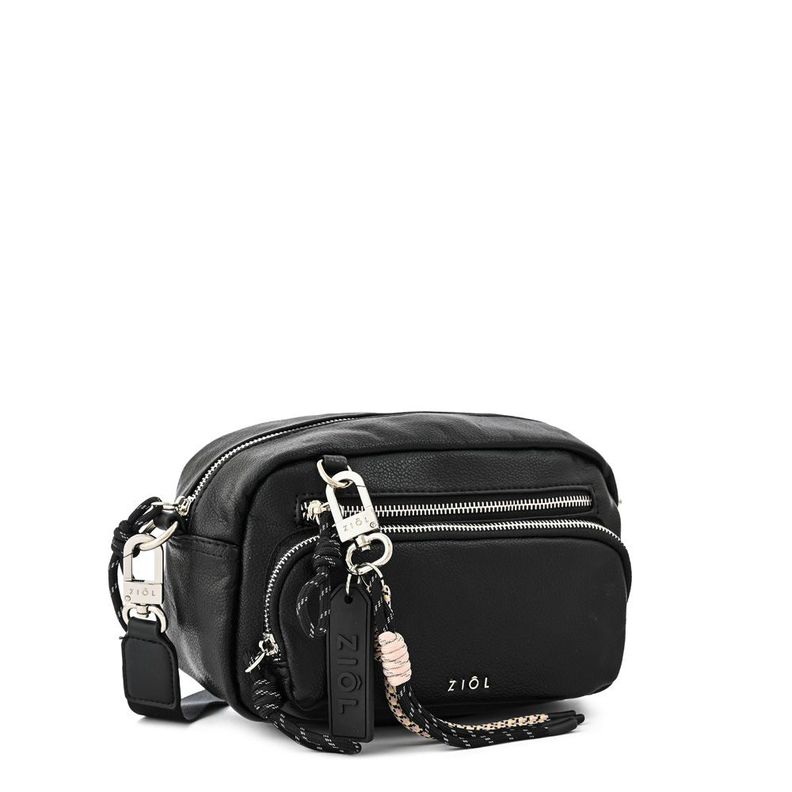 Cartera bandolera pequeña perlina negro especial-1