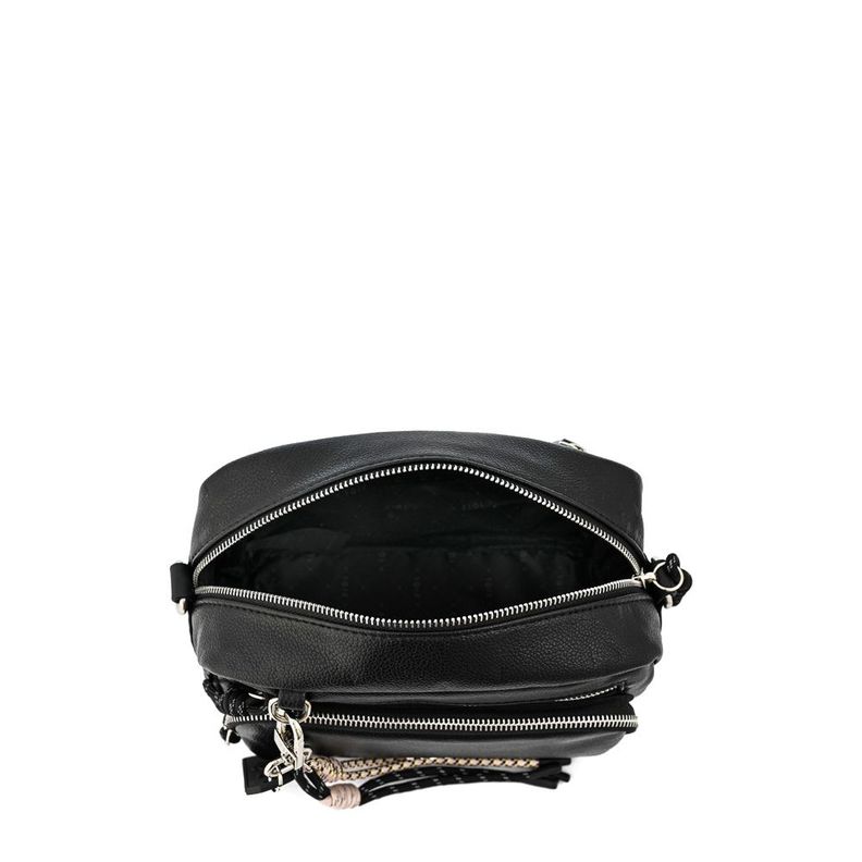 Cartera bandolera pequeña perlina negro especial-3
