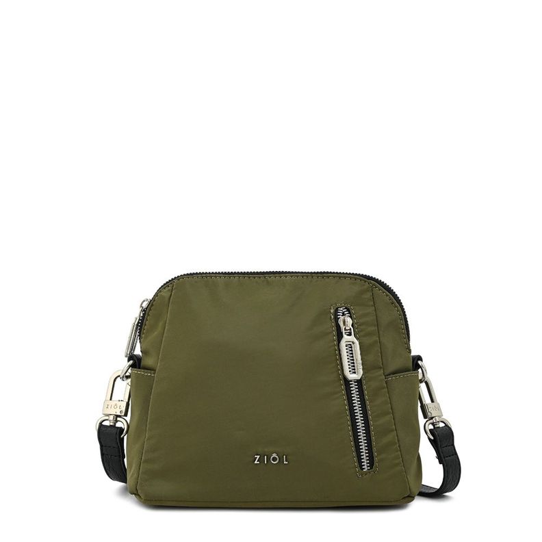 Cartera bandolera pequeña devi verde oliva-0