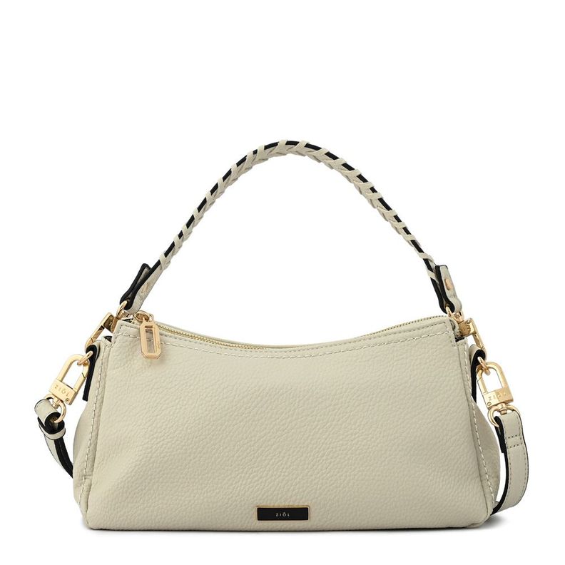 Cartera bandolera mediana rosita blanco crudo-0