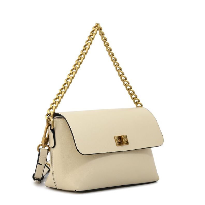 Cartera bandolera con tapa pequeña dorotea blanco crudo-1