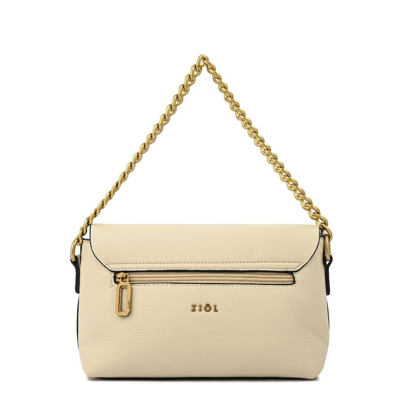 Cartera bandolera con tapa pequeña dorotea blanco crudo-2