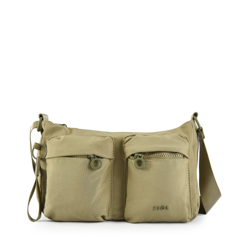 Cartera bandolera veby mediana verde oliva