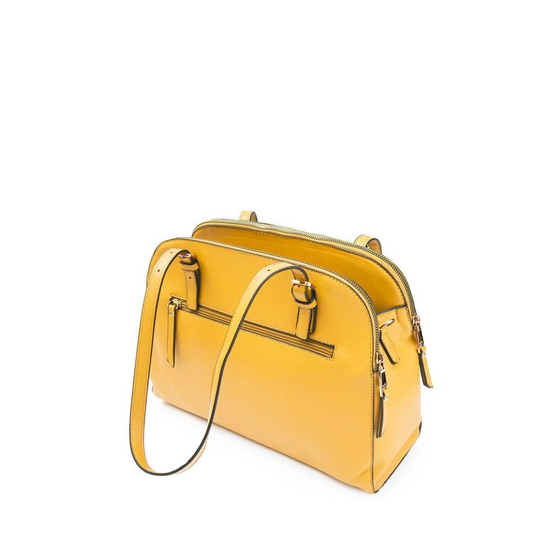 Cartera dos asas tres divisiones grande paimin amarillo-2