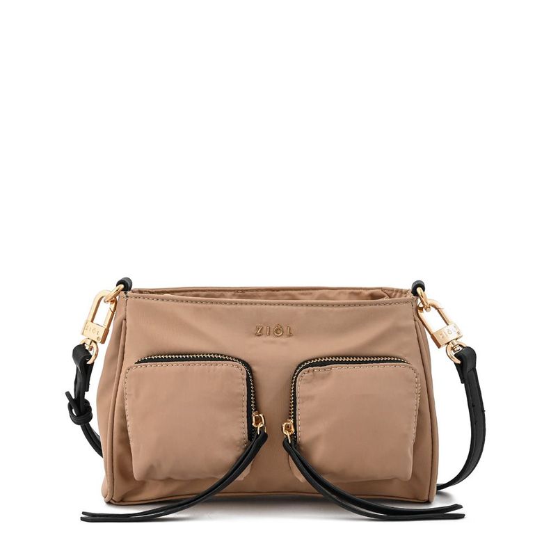 Cartera bandolera nellie pequena beige oscuro Azul