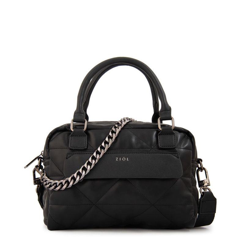 Cartera bandolera con asas brenda mediana negro Ziol | Paris.cl