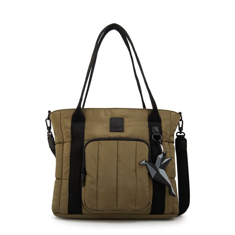 Cartera tote porta notebook florence mediana verde oliva Verde Olivo